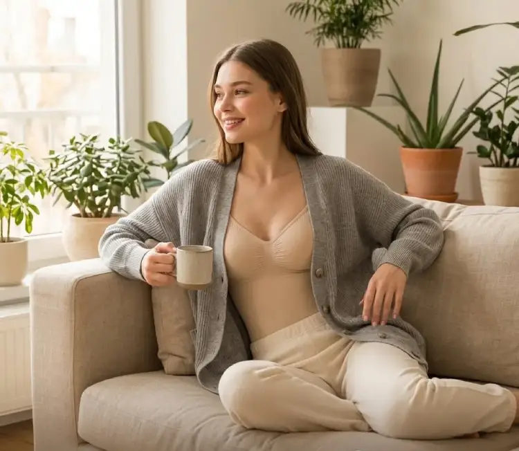 Ten rengi SlimLift Body evde günlük konfor görünümü